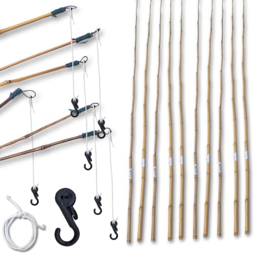 10 Kits Vara de Pescaria Infantil