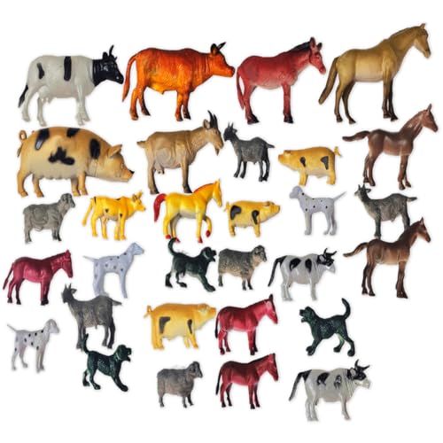 30 Animal Fazenda Borracha Cavalo Porco Vaca Fazendinha