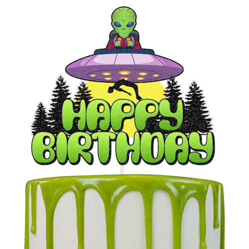 Alien Cake Topper e Decoração de Festa Abdução