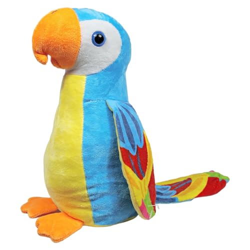 Ave Passaro De Pelúcia Arara Brinquedo Decoração 28cms (Azul)