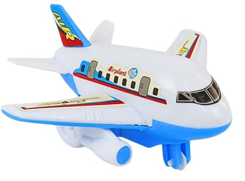 Avião de Brinquedo Compacto Azul e Branco