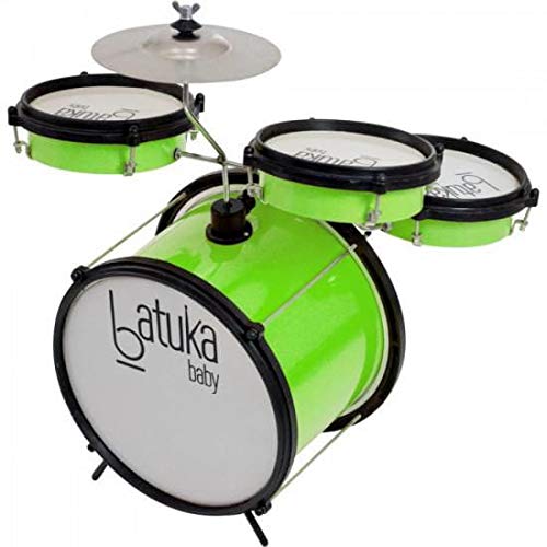 Bateria Baby Verde Citrico - Bumbo 10", Tom E Caixa 06" Corpo De Abs