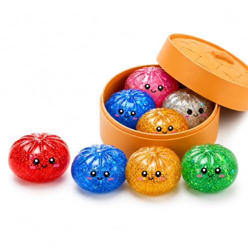 Bola de Apertar Glitter Dumpling