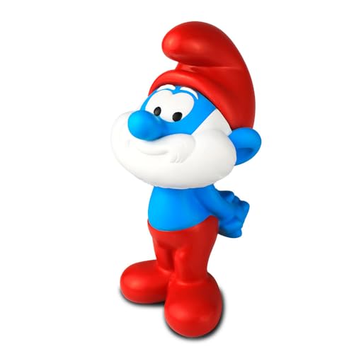 Boneco Papai Smurf em Vinil Macio 14cm