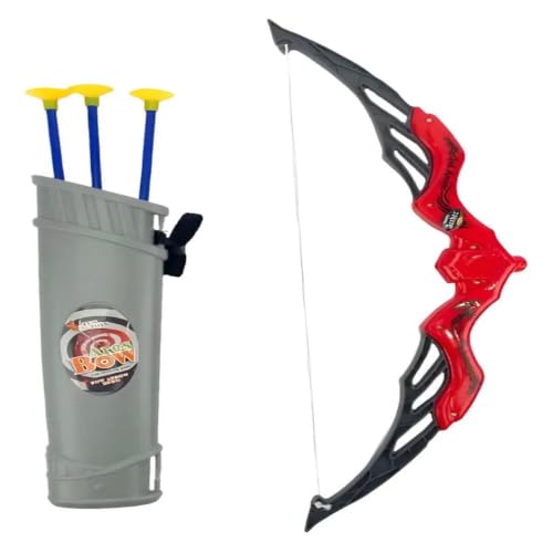 Brinquedo Arco e Flecha Infantil com 3 Flechas Ventosa e Aljava Brinquedo +3