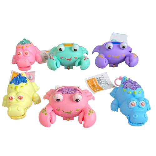 Brinquedo bichinho a corda com luz brilha no escuro e anda