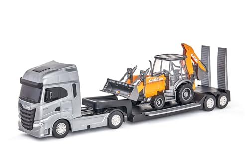Caminhão Iveco com Retroescavadeira Case
