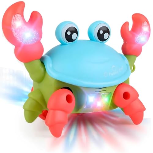 Brinquedo Caranguejo siri Fujão Dançante com Led e musica