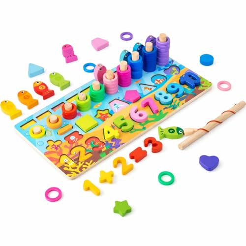 Brinquedo de Pesca Magnética (números/letras)