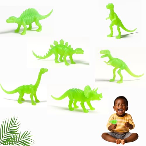Kit 6 Dinossauros que Brilham no Escuro