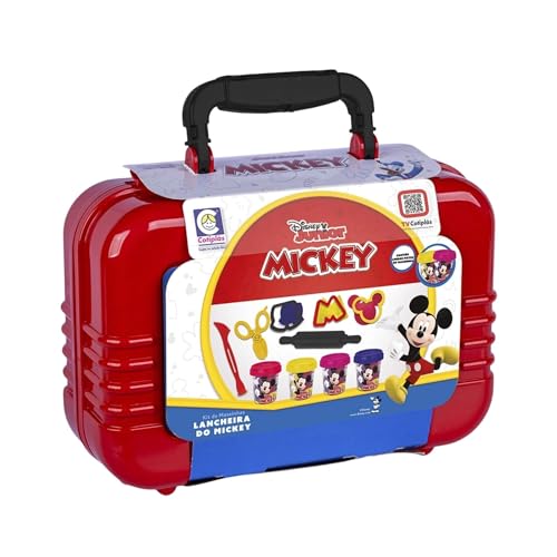 Brinquedo Disney Lancheira do Mickey Kit Massinhas Maleta Cotiplás