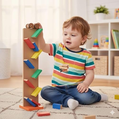 Brinquedo Educativo Rampa Pista Maluca em Madeira