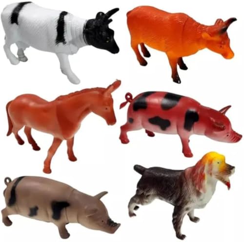 Brinquedo Kit 6 Animais Fazendinha