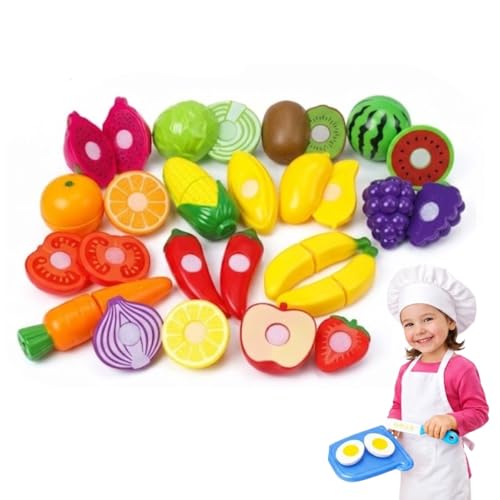 Brinquedos de Cozinha com Velcro (cortar frutas/vegetais)