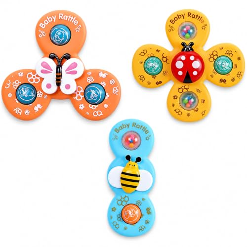 Kit 3 Brinquedos Giratórios com Ventosa