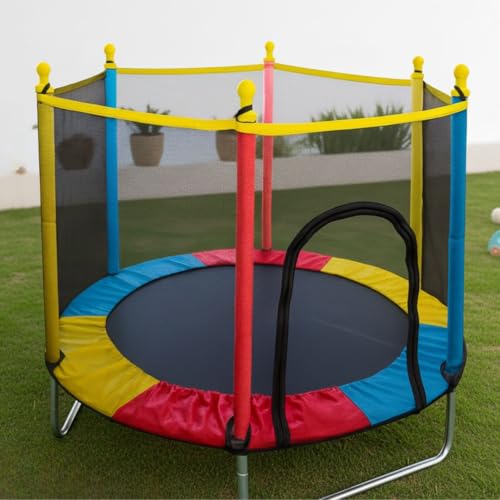 Cama Elástica Infantil Colorida com Rede