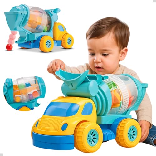 Caminhão Brinquedo Betoneira Educativo Gira Bolinhas Bebês Crianças