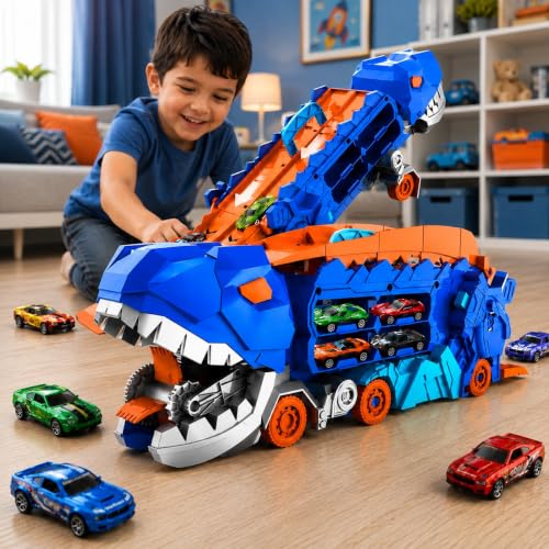 Caminhão Dinossauro Engole Carros