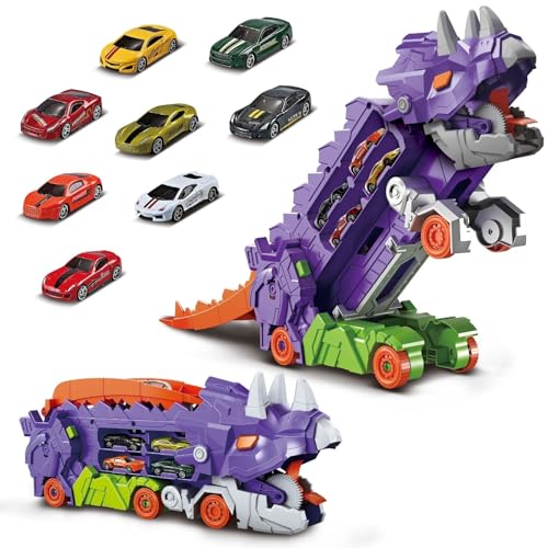 Caminhão Transportador Dinossauro Roxo