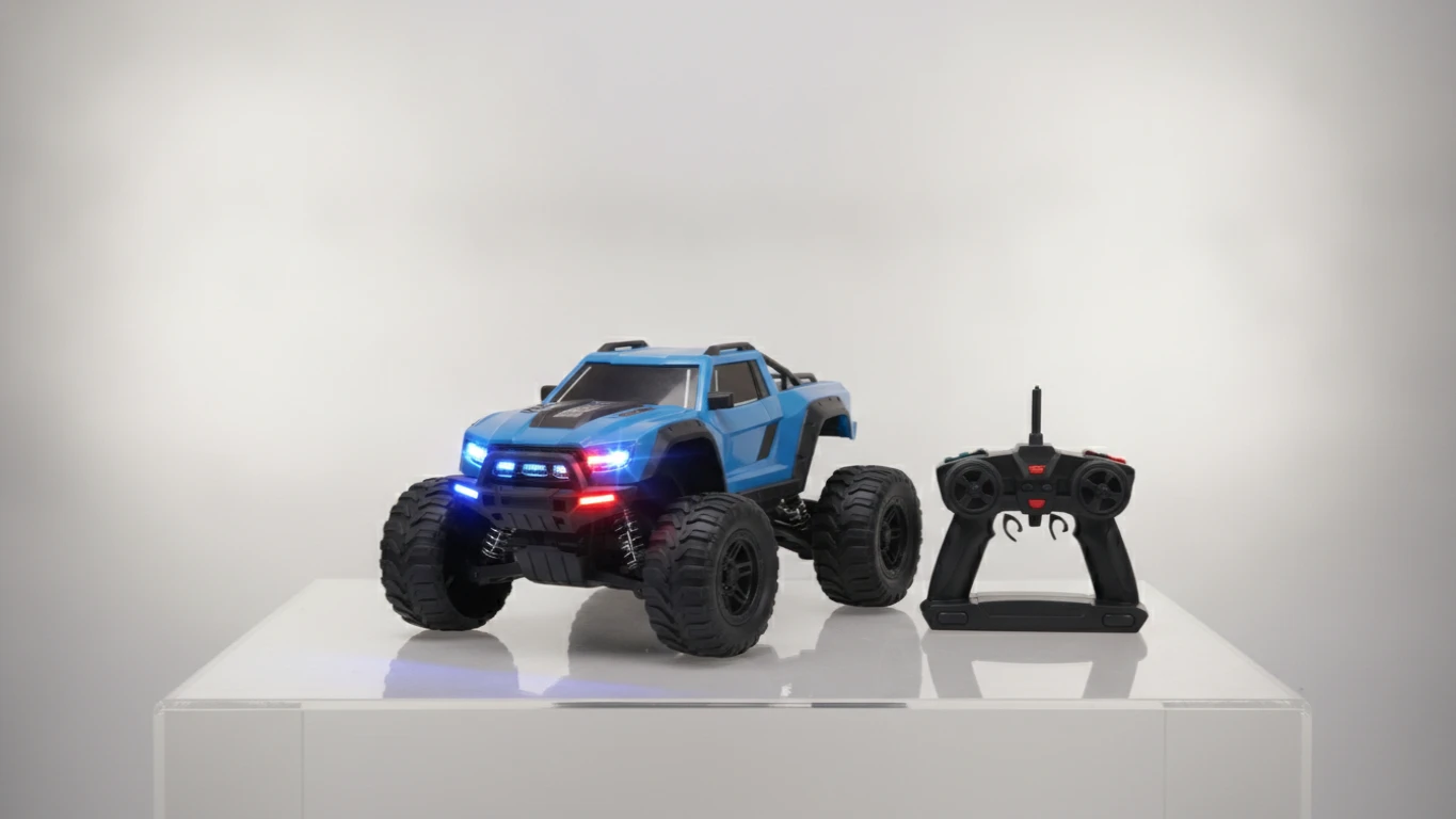 Carrinho de Controle Remoto com Luzes e Sons Realistas