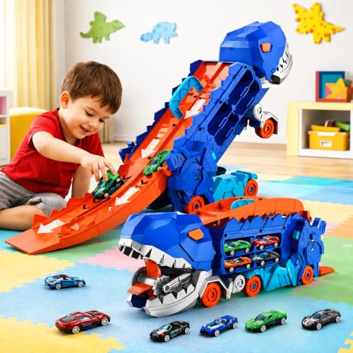 Carrinho Dinossauro com Pista Dupla