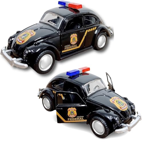 Carrinho Fusca de Ferro Polícia Federal