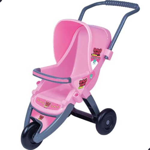 Carrinho Rosa com 3 Rodas e Alça