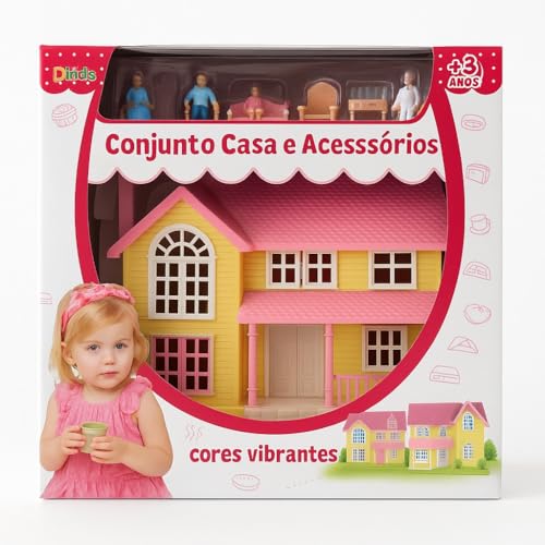 Casinha de Boneca e Acessórios Família Completa