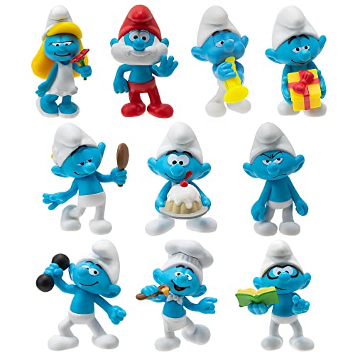 Coleção Smurfs 40 Anos: Pack 10 Figuras Clássicas