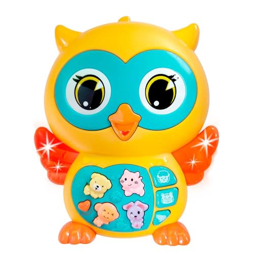 DM Toys Baby Musical Coruja Luz e Música Amarelo