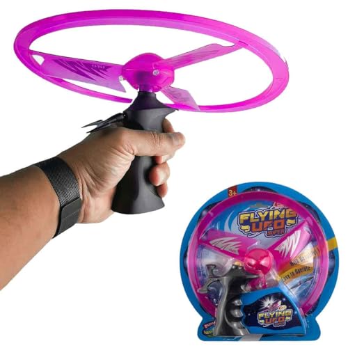 Drone Disco Voador UFO com LED Rosa