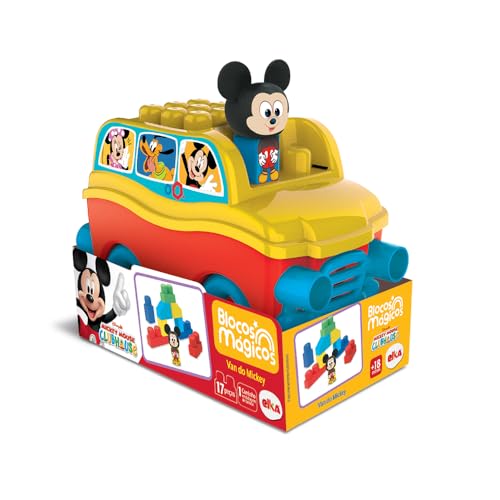 Elka Blocos Mágicos Van do Mickey 17 Peças