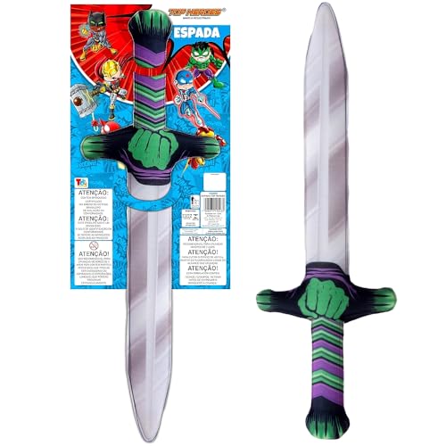 Espada Infantil Hulk Verde com Tecido