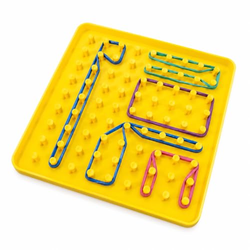 Geoplano com Elásticos Coloridos
