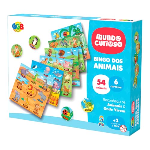 GGB Plast Brinquedo Educativo Infantil Bingo dos animais