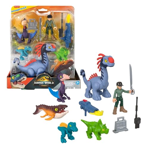 Imaginext Jurassic World Pacote Dinos Terra Ar e Mar