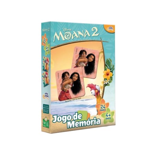 Jogo da Memória Moana 2 para Crianças 4+ Anos