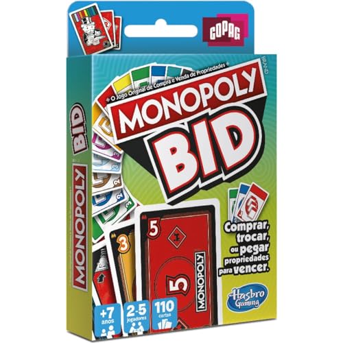 Jogo de Cartas Monopoly Bid Copag