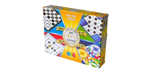 Jogo de Tabuleiro 4 em 1 Multicor