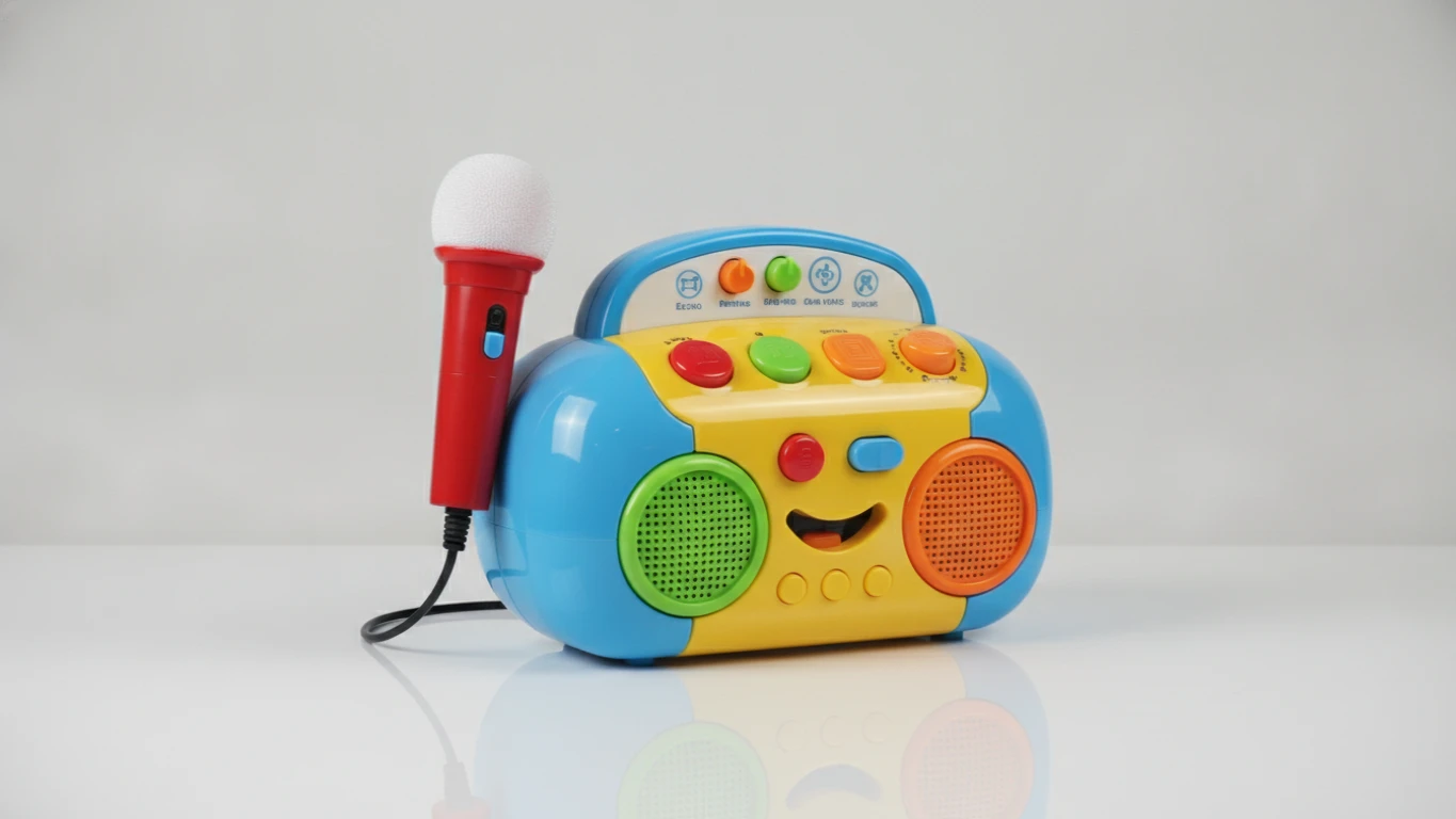 Karaokê Infantil com Microfone e Efeitos de Voz