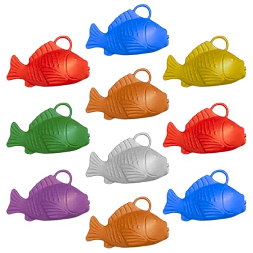 Kit 10 Peixinhos Multicor para Pescaria