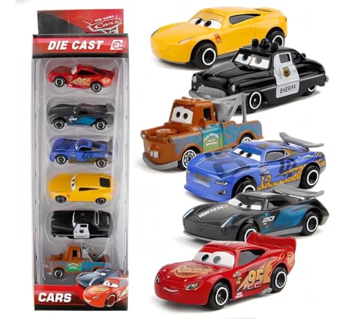 Kit 6 Carrinhos Miniatura Filme Carros