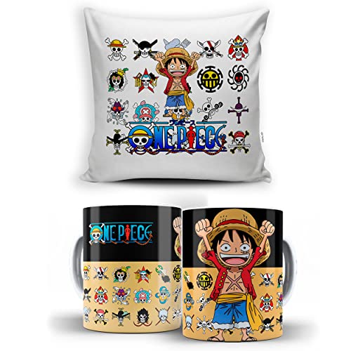 Kit Almofada + Caneca One Piece - Monkey D. Luffy