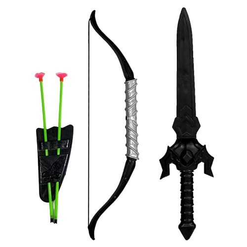 Kit Arqueiro Medieval Arco E Flecha Com Espada Infantil