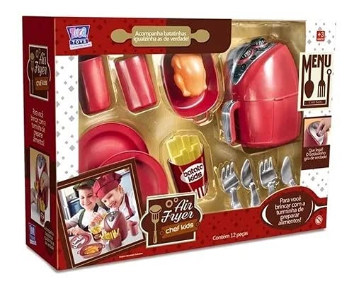 Mini Air Fryer de Brinquedo Vermelha