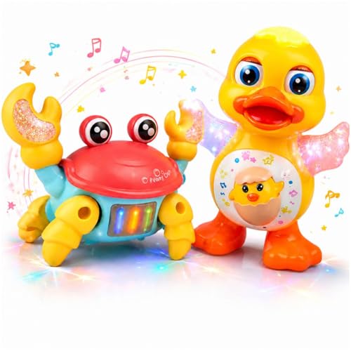 Kit Brinquedos Pato Dançante Caranguejo Fujão Infantil Aleatório