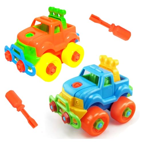 Kit de Carrinhos Monta e Desmonta com Chave Colorido