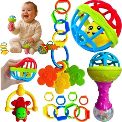 Kit de Maracas e Chocalhos para Bebês
