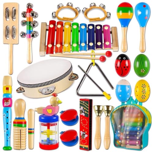 Kit de Percussão Infantil em Madeira