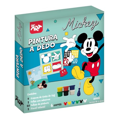 Kit de Pintura com Tinta Dedo e Giz de Cera Grosso